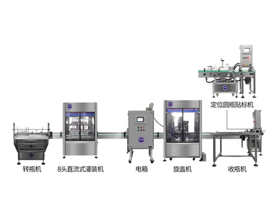 全自动瓶装灌装旋盖生产线